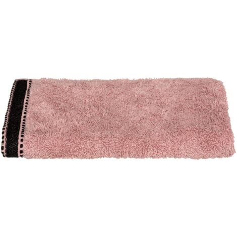Serviette de toilette en Coton Rose tissu éponge 30 x 50 cm - Atmosphera