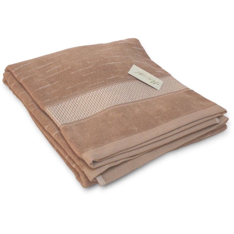 linnea - serviette de toilette ficus pur coton issu de l'agriculture biologique - marron