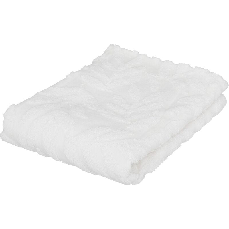 serviette de toilette invite tencel 30 x 50 cm ciselle blanc