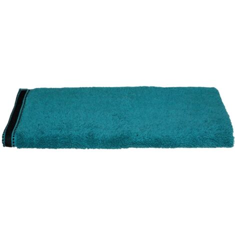 Serviette de toilette Joia coton bleu canard 50x90cm - Atmosphera créateur d'intérieur