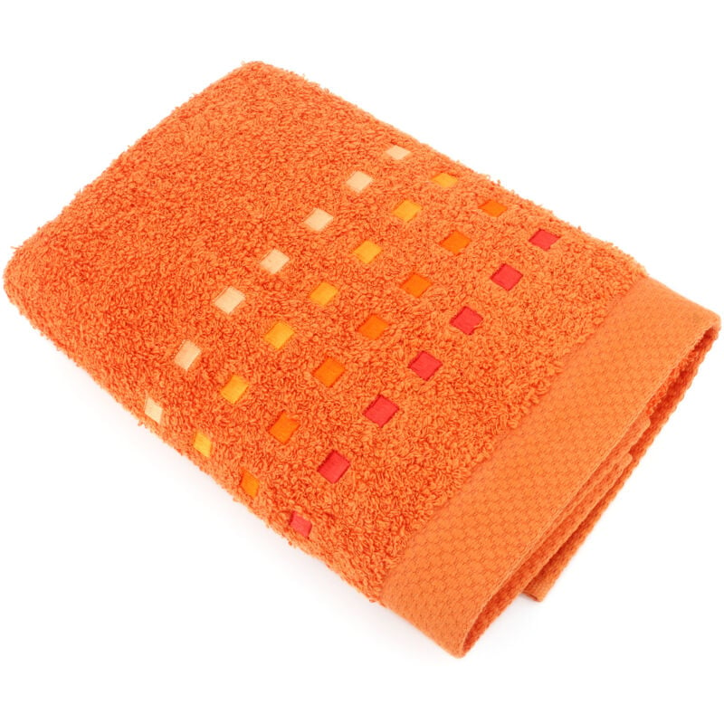 linnea - serviette de toilette pure - orange butane