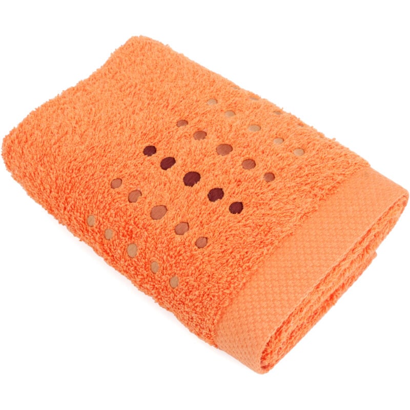 linnea - serviette de toilette pure points - orange butane