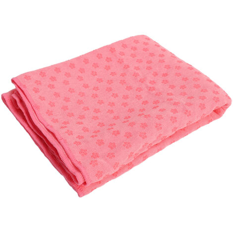 Serviette de Yoga Antidérapante en Microfibre Douce - Absorbante pour Pilates et Exercices, Rose