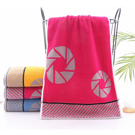 Serviette en coton épais, douce et absorbante, 1 pièce, pour le bain, les mains, le visage, le fitness et le spa - Rose rouge