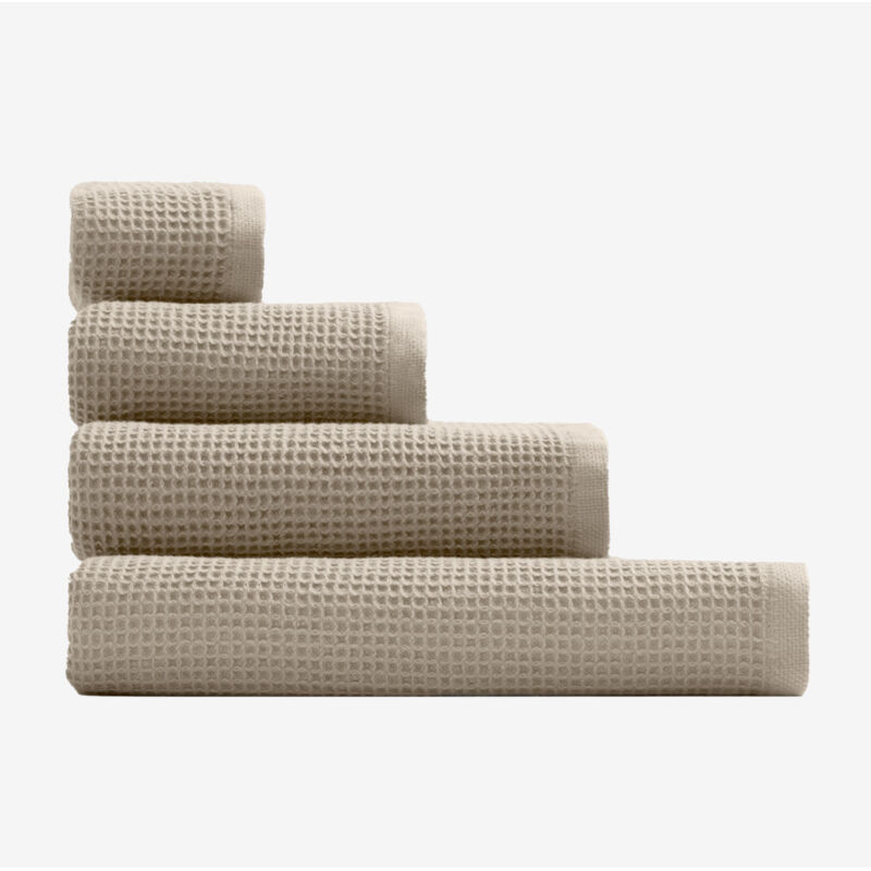 Serviette en coton gaufré Fiorala Sklum Tapioca Beige