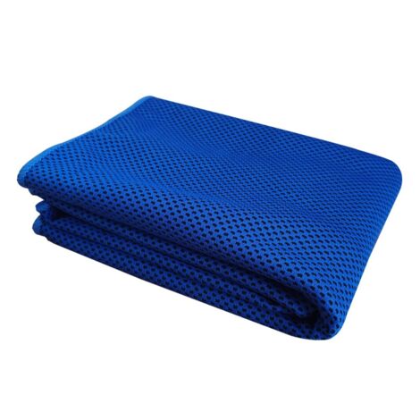 Serviette en microfibre à séchage rapide pour yoga, gym et natation - Bleu foncé