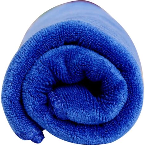 Serviette en microfibre pour Sécher les Cheveux, super absorbant,(blue)