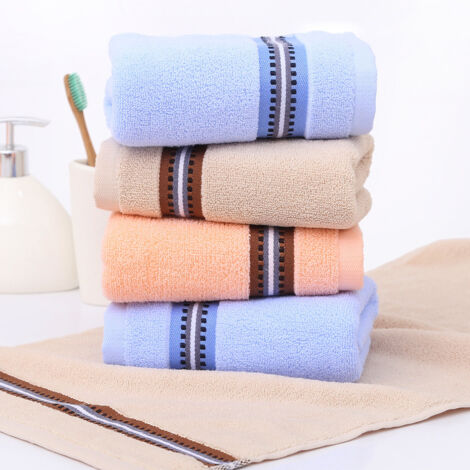 Serviette en pur coton pour adulte, serviette de visage douce et absorbante pour le bain et les activités de plein air en famille. Combinaison de sport familiale.