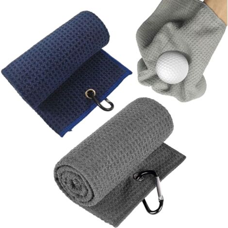 Serviette Golf Microfibre - 2 pièces, Serviette Golf Microfibre 40x40cm - Pour Yoga/Voyage/Gym
