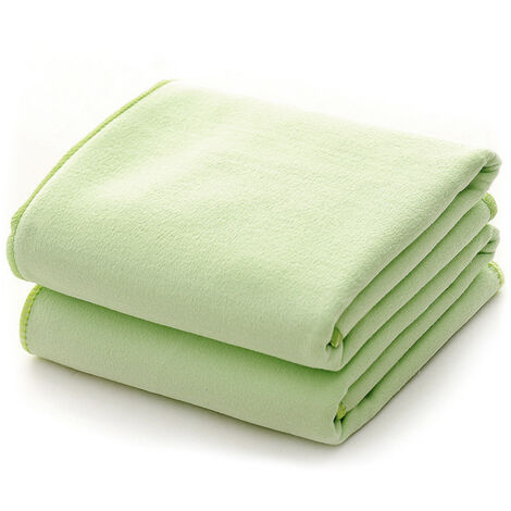 Serviette Grande Taille Absorbante et Séchage Rapide pour Sport Camping Randonnée Natation (Vert)