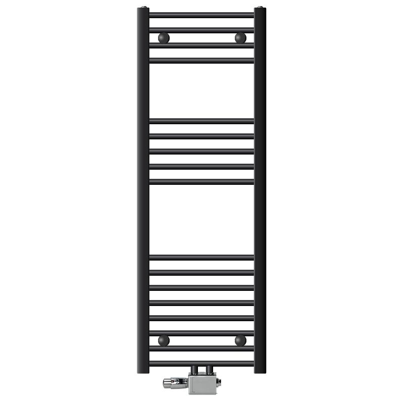 Luxebath - ecd Germany Radiateur 400x1200 mm Anthracite Droite Raccord Central au Bas avec Garniture de Raccordement Universel Forme d'Angle et de