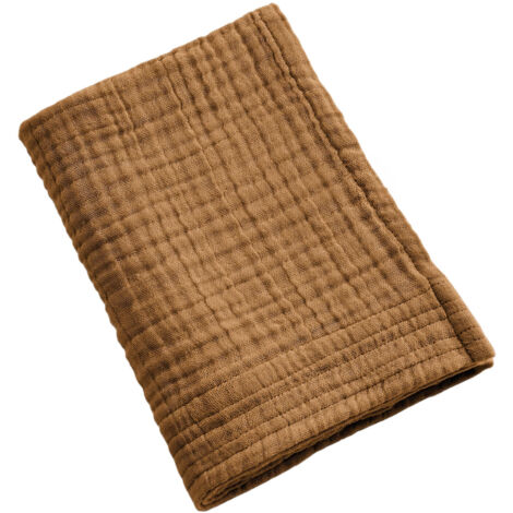 Serviette Invité Gaïa 30 x 50 cm – Gaze de Coton Unie Camel