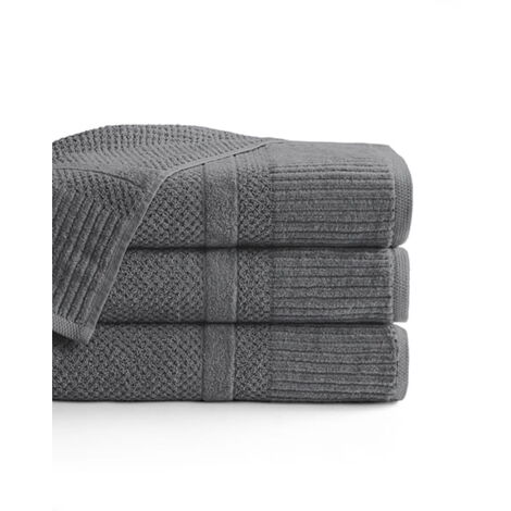 Serviette Ivo 50x90 grise 550g 100% coton