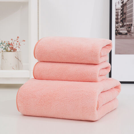 Serviette - Microfibre Velours Corail - Absorbant Rapide Séchage - Pour Salle De Bain Fitness Yoga Voyage - Lot De 6 Pièces