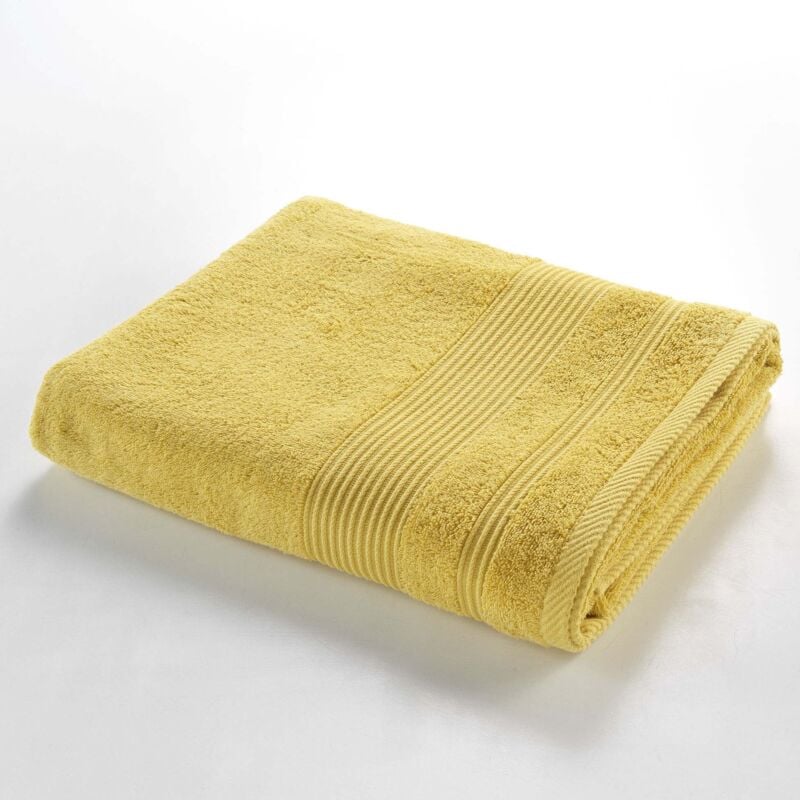 1001kdo - serviette ou drap de bain 90 x 150 cm tendresse jaune