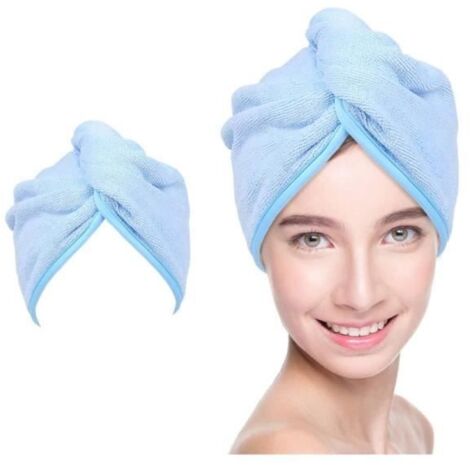 Serviette pour Cheveux - Microfibres - 55x22cm - Couleur Aléatoire - Absorbante - Douce