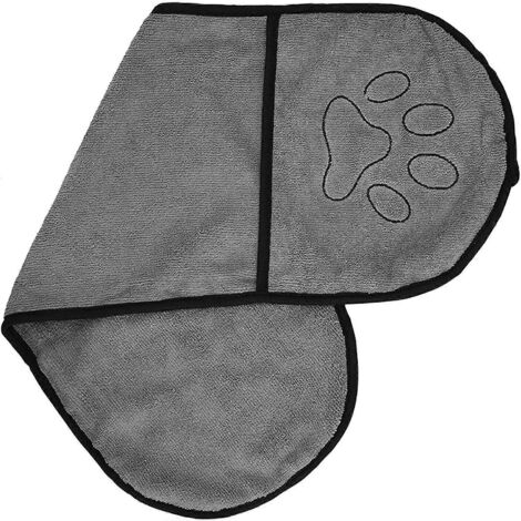Serviette pour chien, peignoir de bain pour chien, serviette de bain ultra-absorbante, séchage rapide, en microfibre, accessoire de toilettage pour animaux de compagnie