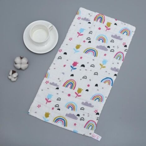 Serviette pour enfants - Modèle Fleur - 100% Coton - 25x50cm - Douce et Confortable
