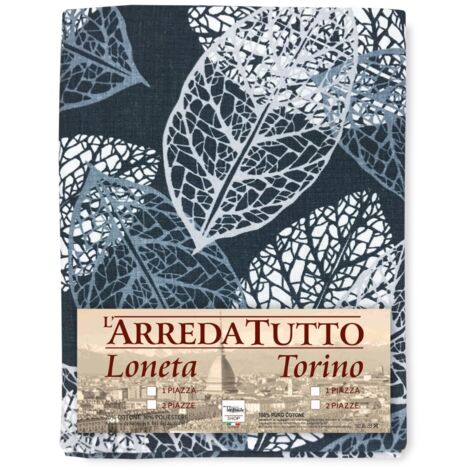 Serviette pour Meubles Grand Foulard Couvre-lit Canapé Tissu LONETA Feuilles 2 PLACES