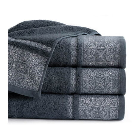 Serviette Sofia 70x140 graphite 500g 100% coton
