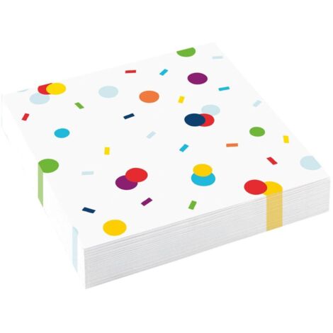 Servietten Confetti Birthday 20 Stück 33 x 33 cm