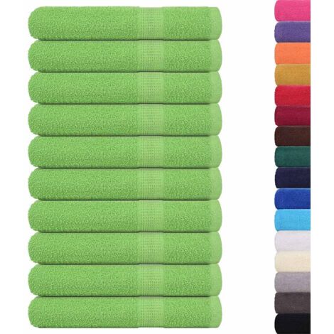Serviettes 10 pcs vert pomme 100x200 cm 360 g/m² 100% coton CFW265541