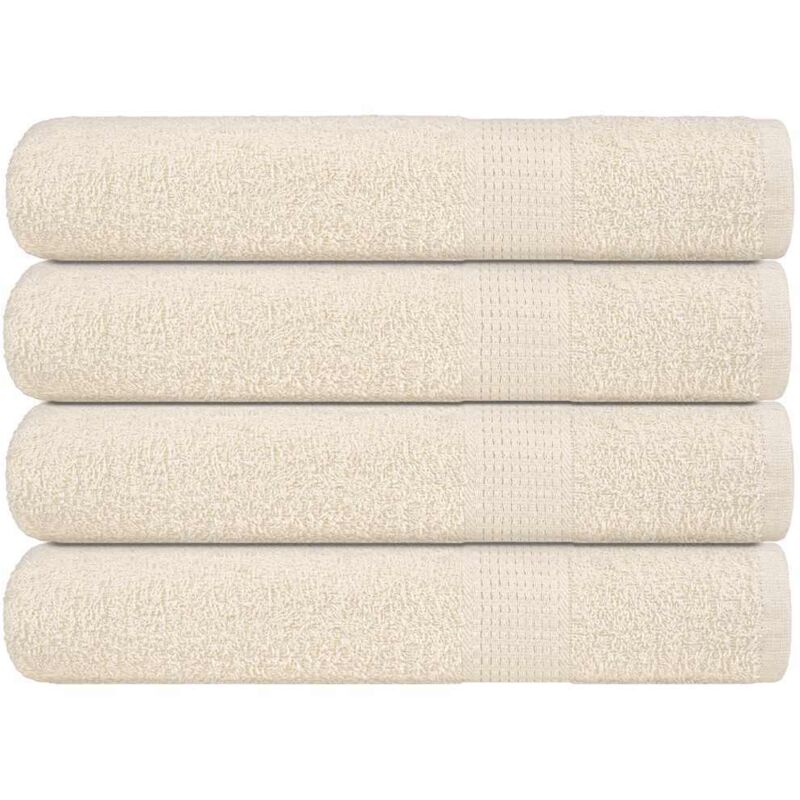 Serviettes 4 pcs crème 100x200 cm 360 g/m² 100% coton
