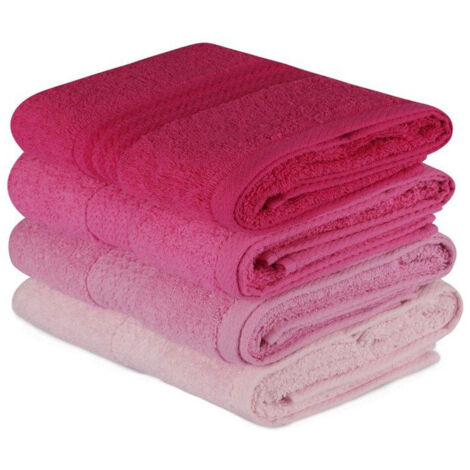 Serviettes à main AUCUNE - Lot de 4 50 x 90 cm Rose 500 g/m²