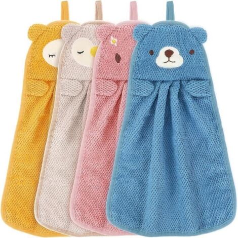 Serviettes à Main - Non spécifié - Lot de 4 - Forme d'animaux - Microfibre - Séchage rapide