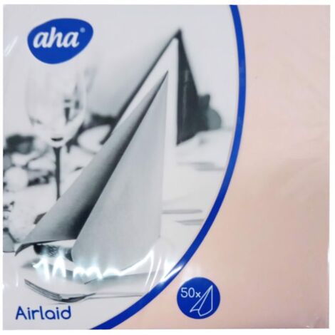 Serviettes Airlaid 40x40 cm, tissu non tissé rose, lot de 50