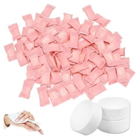 Serviettes Compressées - Magique - 100 Pièces - Non-Tissé - Douces - Voyage
