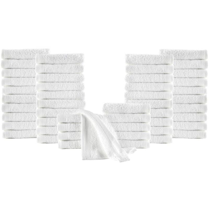 Vidaxl - Serviettes pour Invités Coton 50 pcs 350 g/m² Blanc 30x50 cm