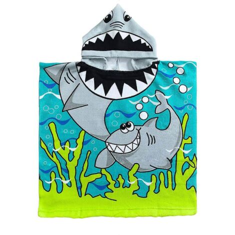 Serviettes de bain à capuche pour enfants, idéales pour la plage et la piscine, pour filles et garçons, ultra absorbantes, avec motifs d'animaux marins et de dessins animés.