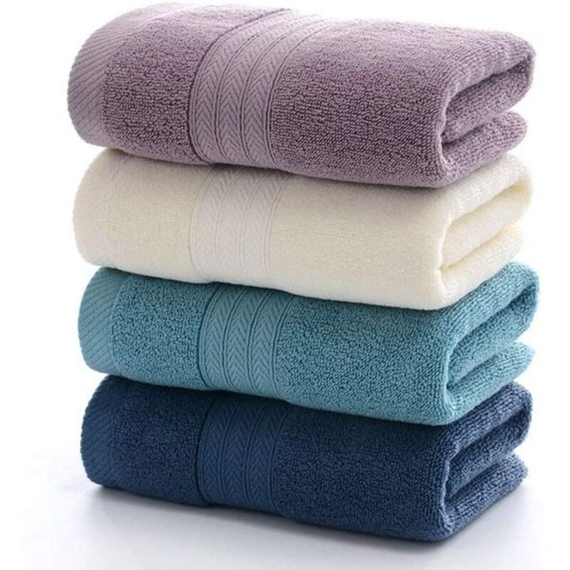 Serviettes de bain Ensemble de serviettes de bain, serviettes en coton légères et très absorbantes à séchage rapide, lot de 4