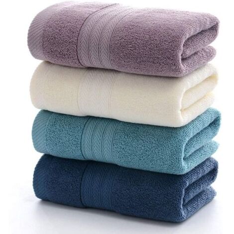 Serviettes de bain Ensemble de serviettes de bain, serviettes en coton légères et très absorbantes à séchage rapide, lot de 4
