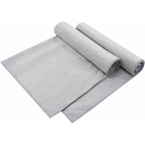 Serviettes de chaise d'extérieur 2 pcs Gris 130 x 60 cm CFW973603