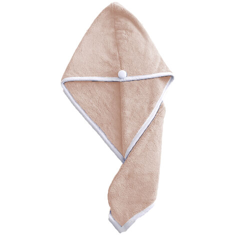 Serviettes de cheveux pour femmes, bonnet de serviette de tête, enveloppe de serviette de turban de cheveux pour cheveux longs bouclés anti-frisottis, 1 paquet de café