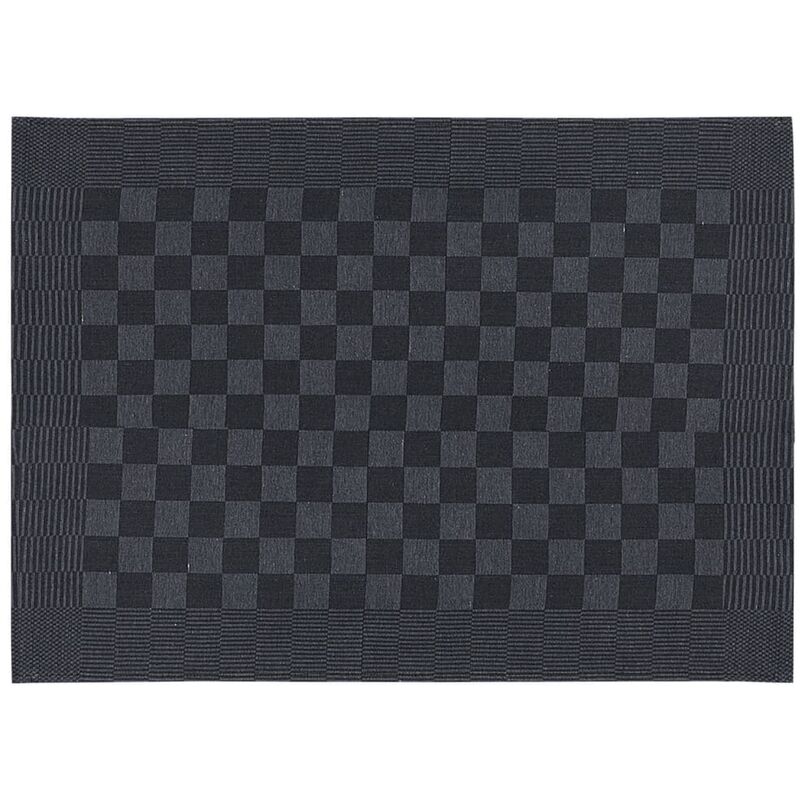Vidaxl - Serviettes de cuisine 10 pcs noir et gris 50x70 cm coton Noir et gris