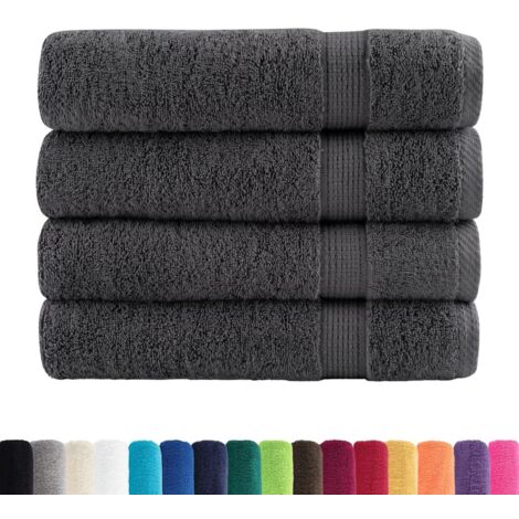 Serviettes de douche de qualité sup. SOLUND 4 pcs anthracite CFW258697
