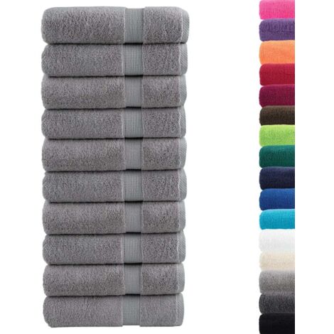 Serviettes de douche de qualité supérieure SOLUND 10 pcs gris CFW801139
