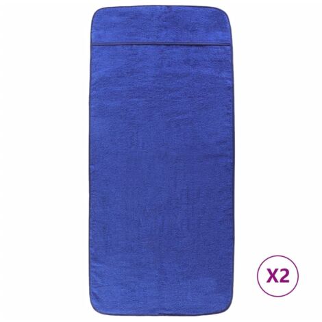 Serviettes de plage 2 pcs bleu royal 75x200 cm tissu 400 GSM CFW380253