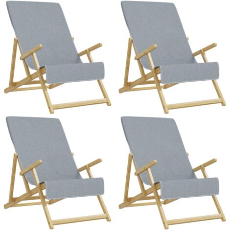 Serviettes de plage 4 pcs gris 60x135 cm tissu 400 GSM CFW558670