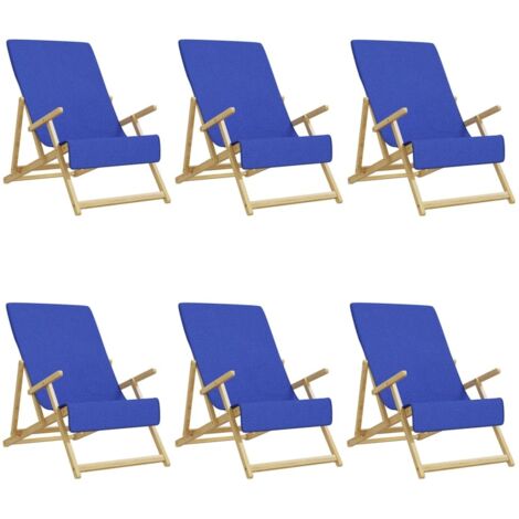 Serviettes de plage 6 pcs bleu royal 60x135 cm tissu 400 GSM CFW383780
