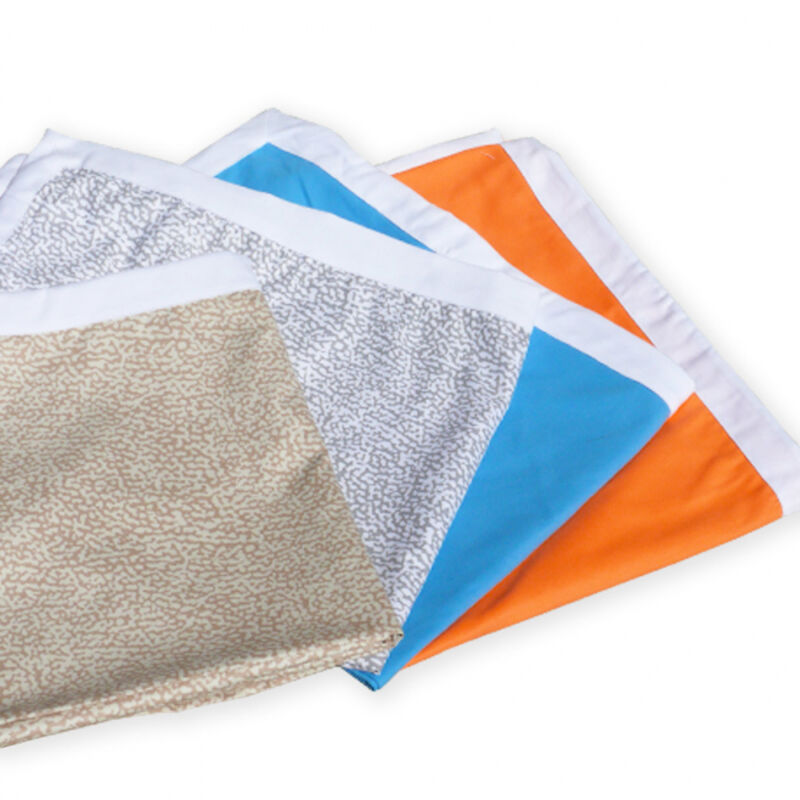 Serviettes de plage colorées en microfibre avec poches pour lits de plage 2 pcs | Beige