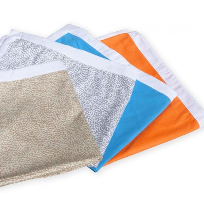 Serviettes de plage colorées en microfibre avec poches pour lits de plage 4 pcs | Beige