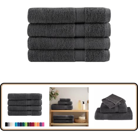 Serviettes de sauna de qualité supérieure SOLUND 4 pcs - Serviettes De Sauna - Serviettes De Bain - Serviettes En Coton - Serviettes Absorbantes - Serviettes Hygiéniques