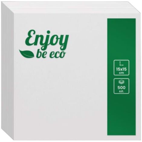 Serviettes de table blanches 15 x 15 cm, lot de 500.