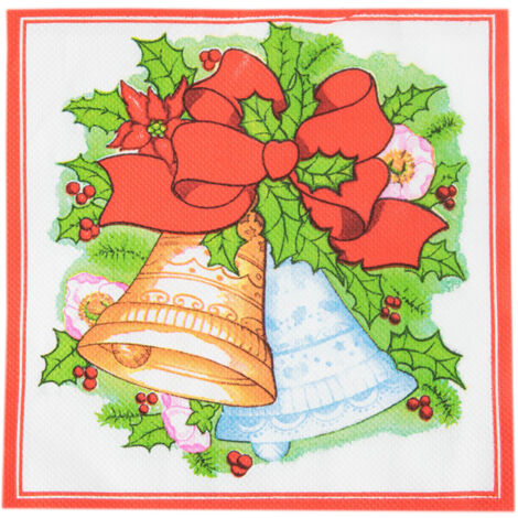 Serviettes de table Étoile de Noël, 60 serviettes « Joyeux Noël », décorations de fête de Noël, serviettes en papier jetables, Joyeux Noël, articles de fête pour un dîner de Noël ou de fêtes d'hiver