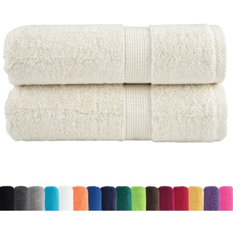 Serviettes de toilette premium SOLUND 2 pièces Crème 30 x 30 cm 600 g/m² CFW816629