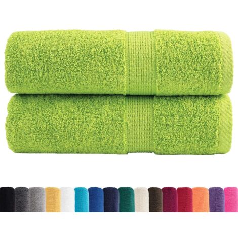 Serviettes de toilette Premium SOLUND 2 pièces Vert pomme 30 x 30 cm 600 g/m² CFW321001